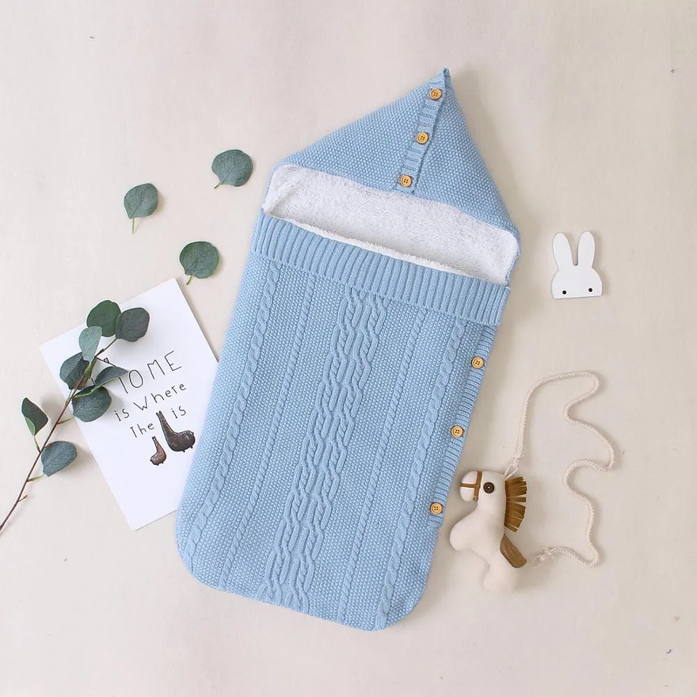 Baby Knitted Cocoon Swaddle Wrap Envelopes Sleep sacks