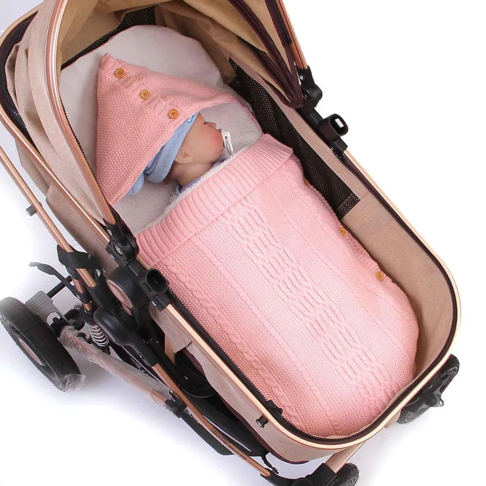 Baby Knitted Cocoon Swaddle Wrap Envelopes Sleep sacks