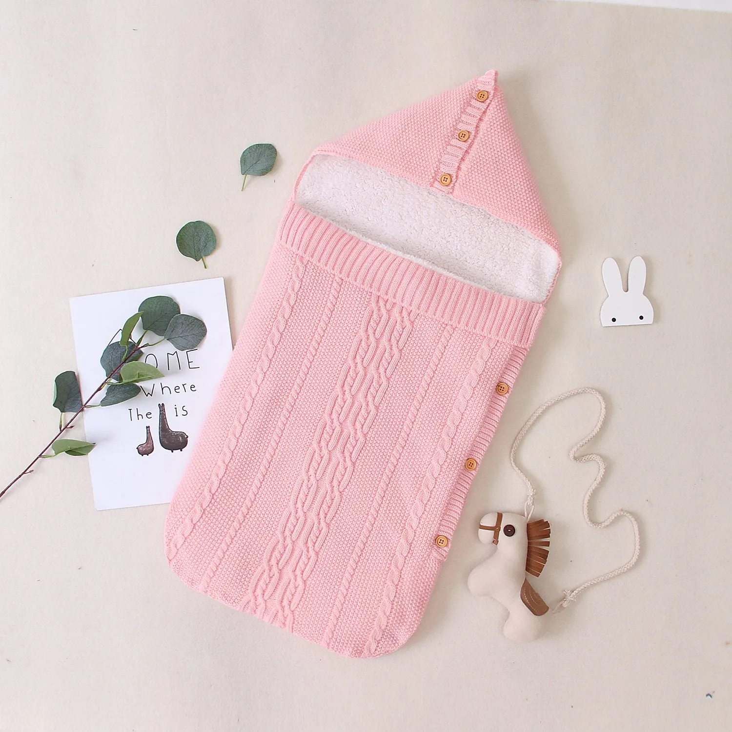 Baby Knitted Cocoon Swaddle Wrap Envelopes Sleep sacks