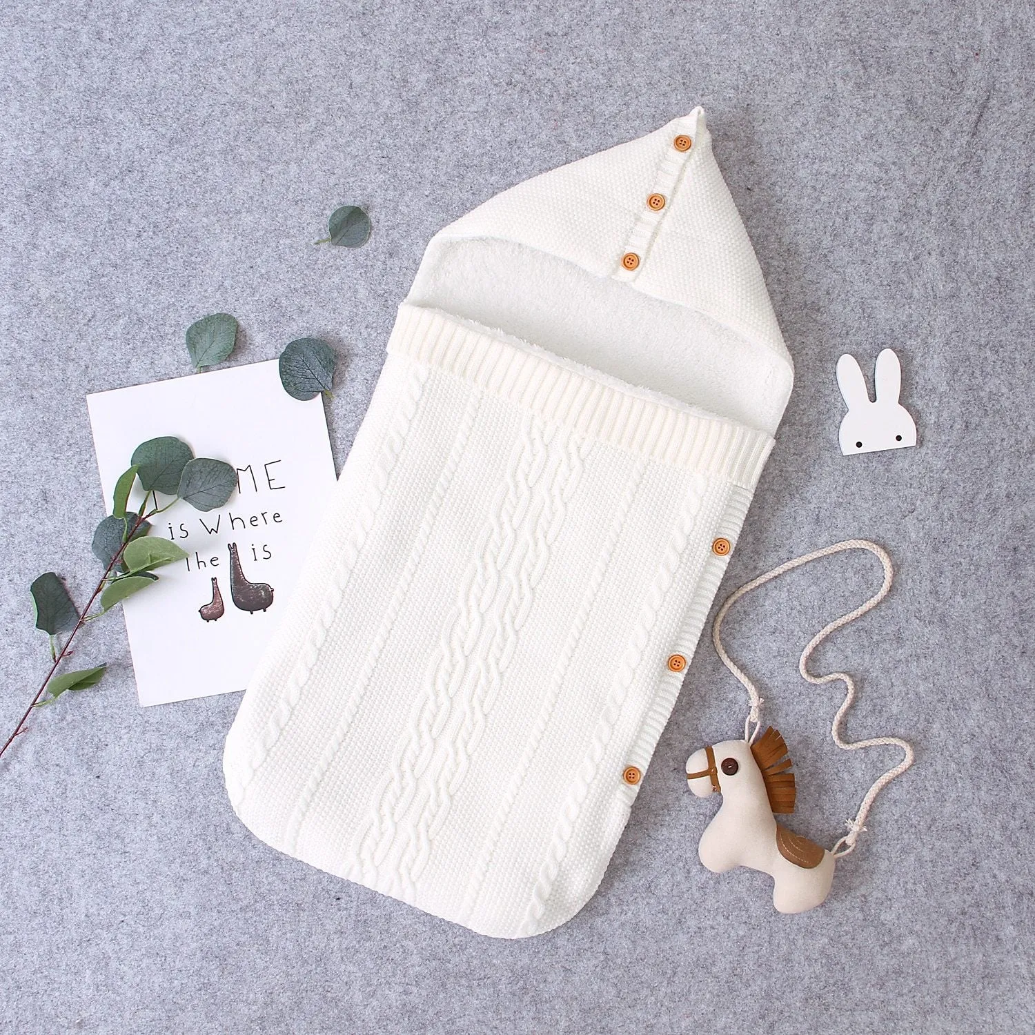 Baby Knitted Cocoon Swaddle Wrap Envelopes Sleep sacks