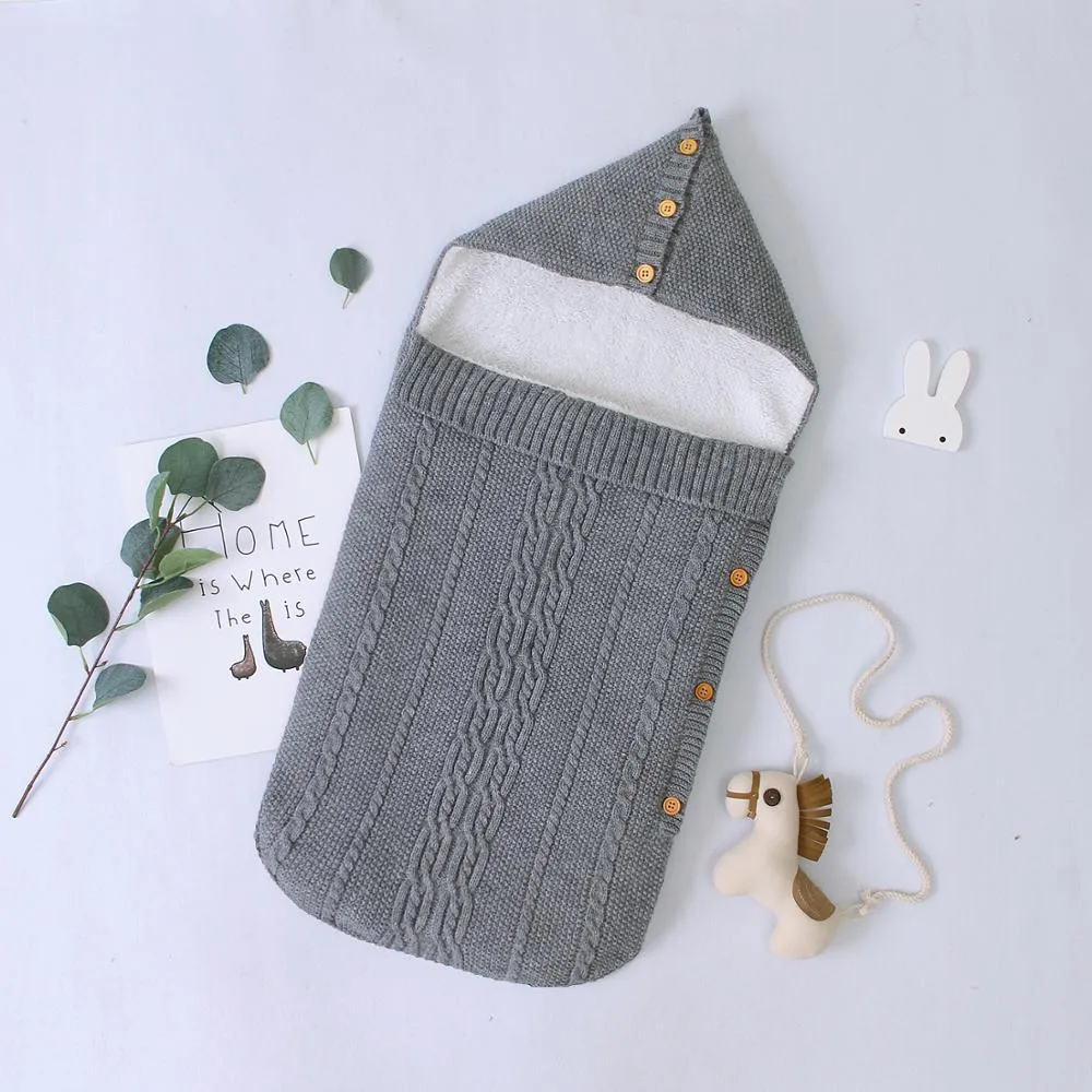 Baby Knitted Cocoon Swaddle Wrap Envelopes Sleep sacks