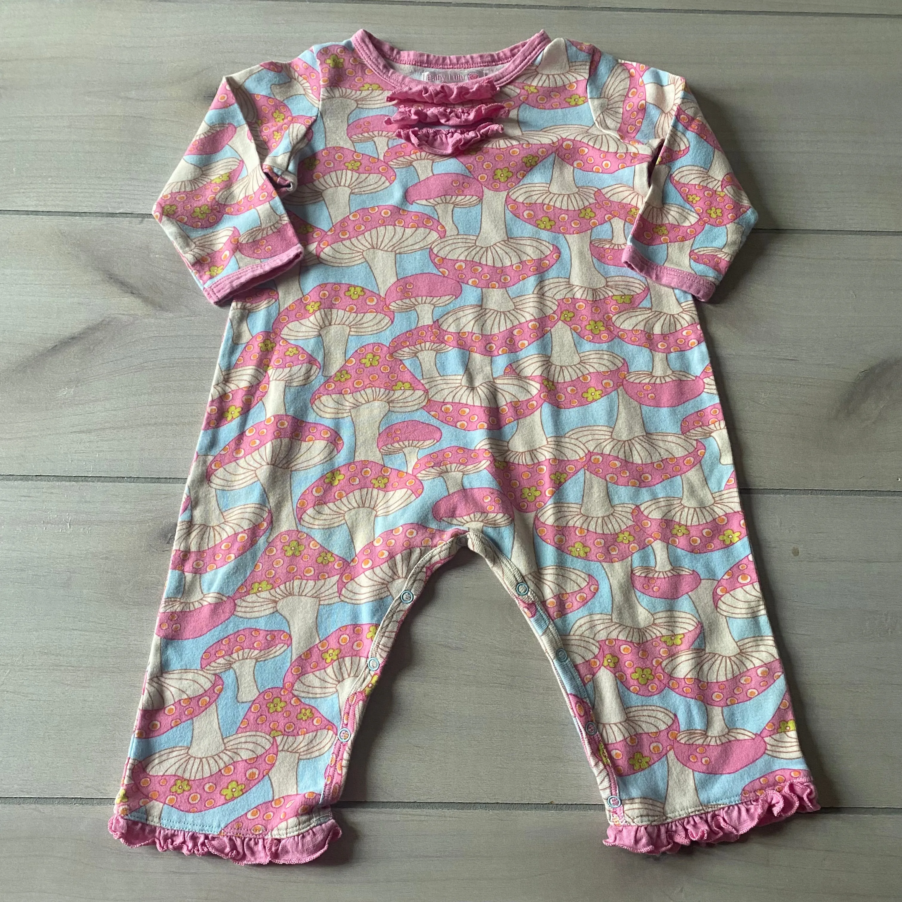 Baby Lulu Mushroom Pattern Cotton Romper