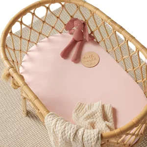 Baby Pink Organic Bassinet Sheet / Change Pad Cover