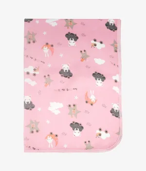 Baby Rubber Sheet - Pink Night Sky Print