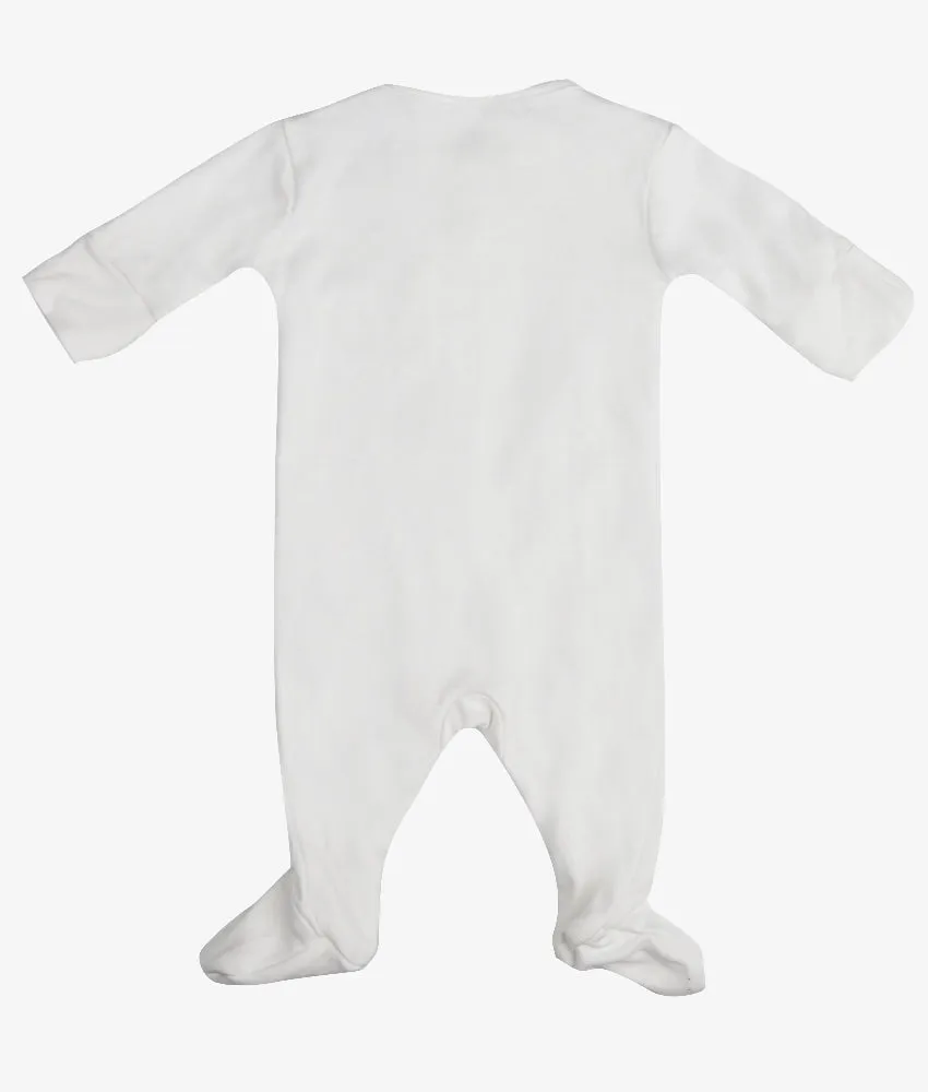 Baby Sleep Suits - White Giraffe