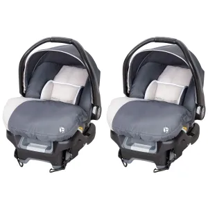 Baby Trend Ally Adjustable 35 Pound Infant Baby Car Seat w/ Base, Gray (2 Pack)