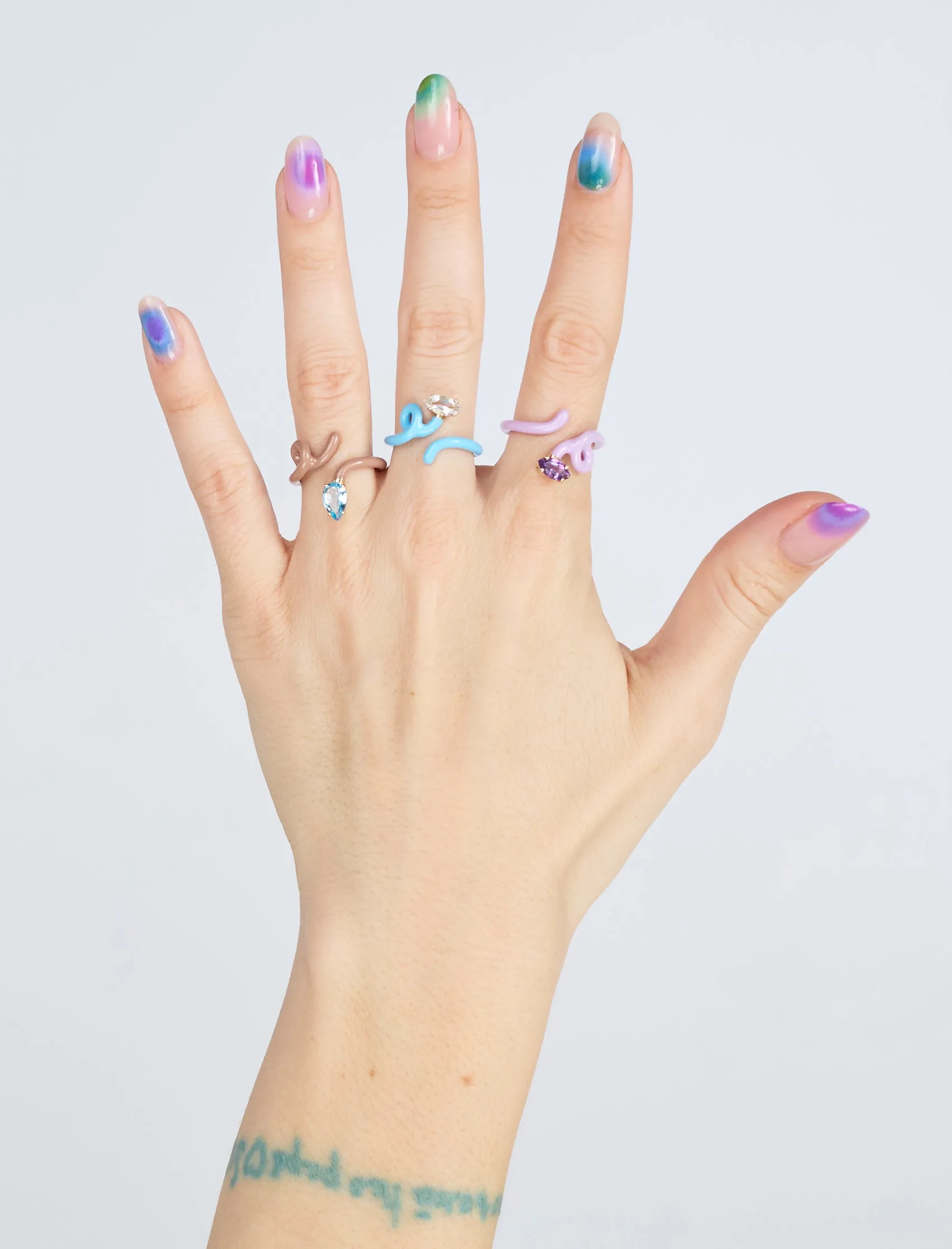 BABY VINE RING ~ IN WARM TAUPE
