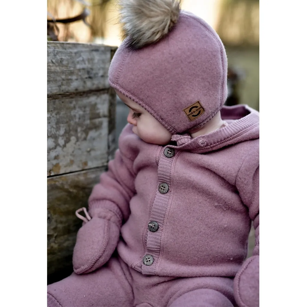 Baby Wool Suit Hooded - Burlwood