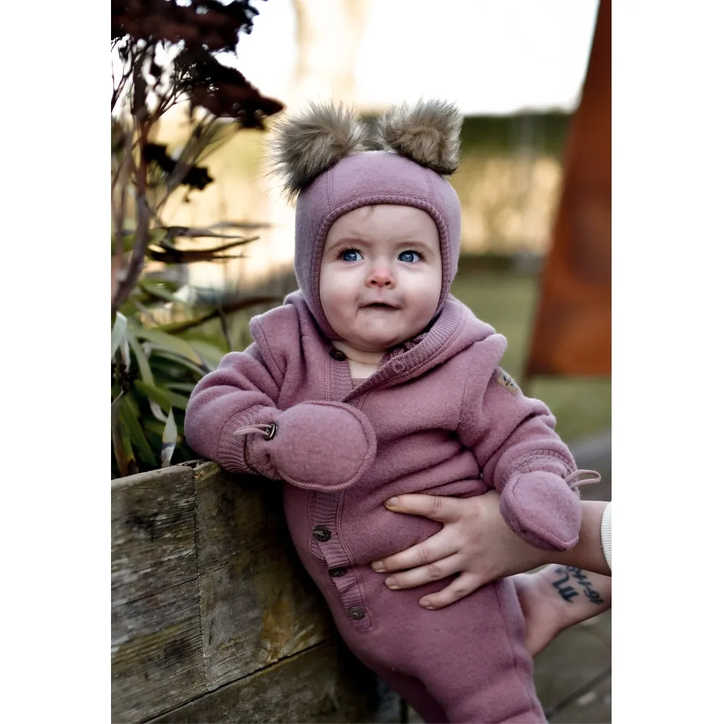 Baby Wool Suit Hooded - Burlwood