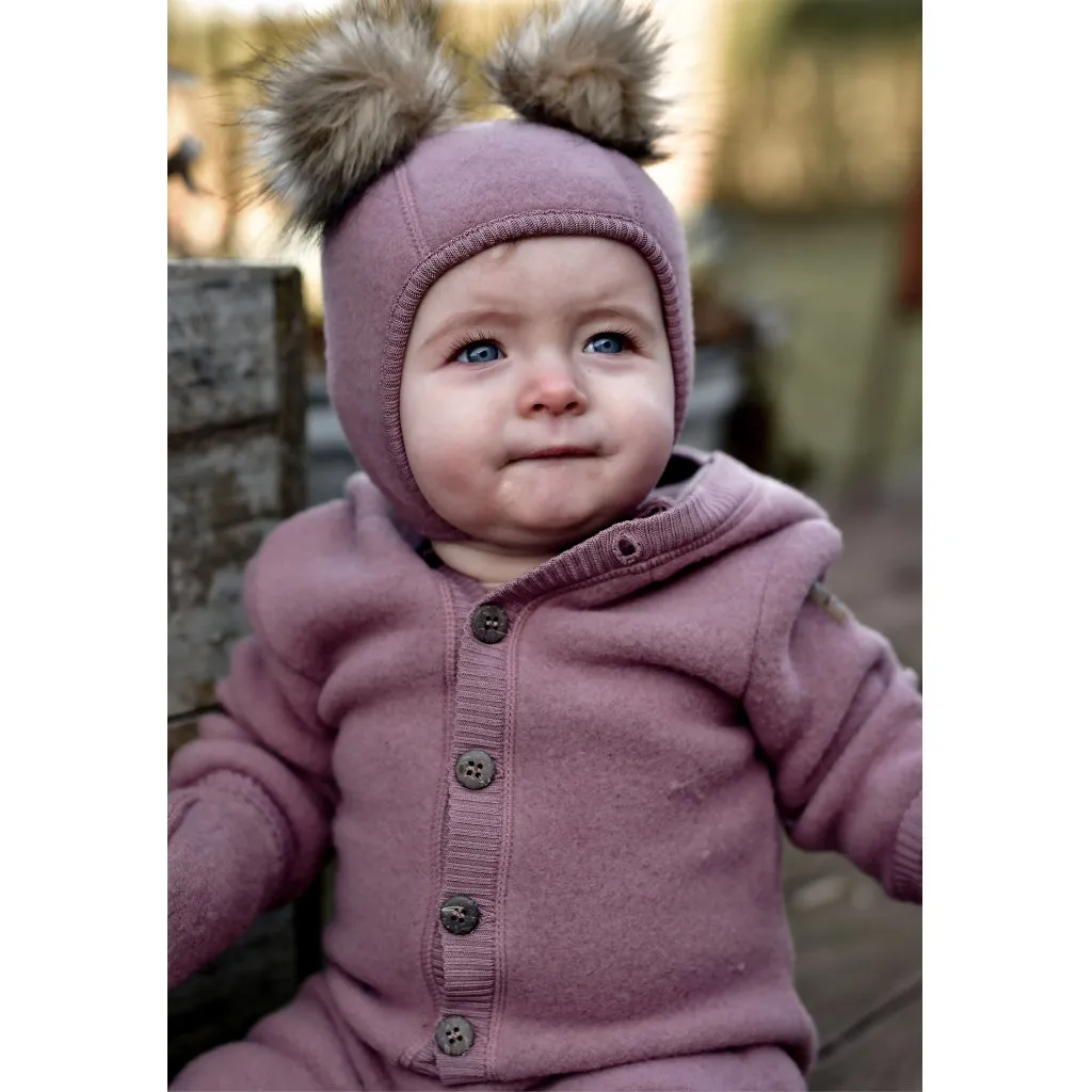 Baby Wool Suit Hooded - Burlwood