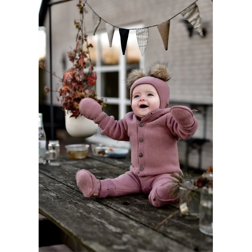 Baby Wool Suit Hooded - Burlwood