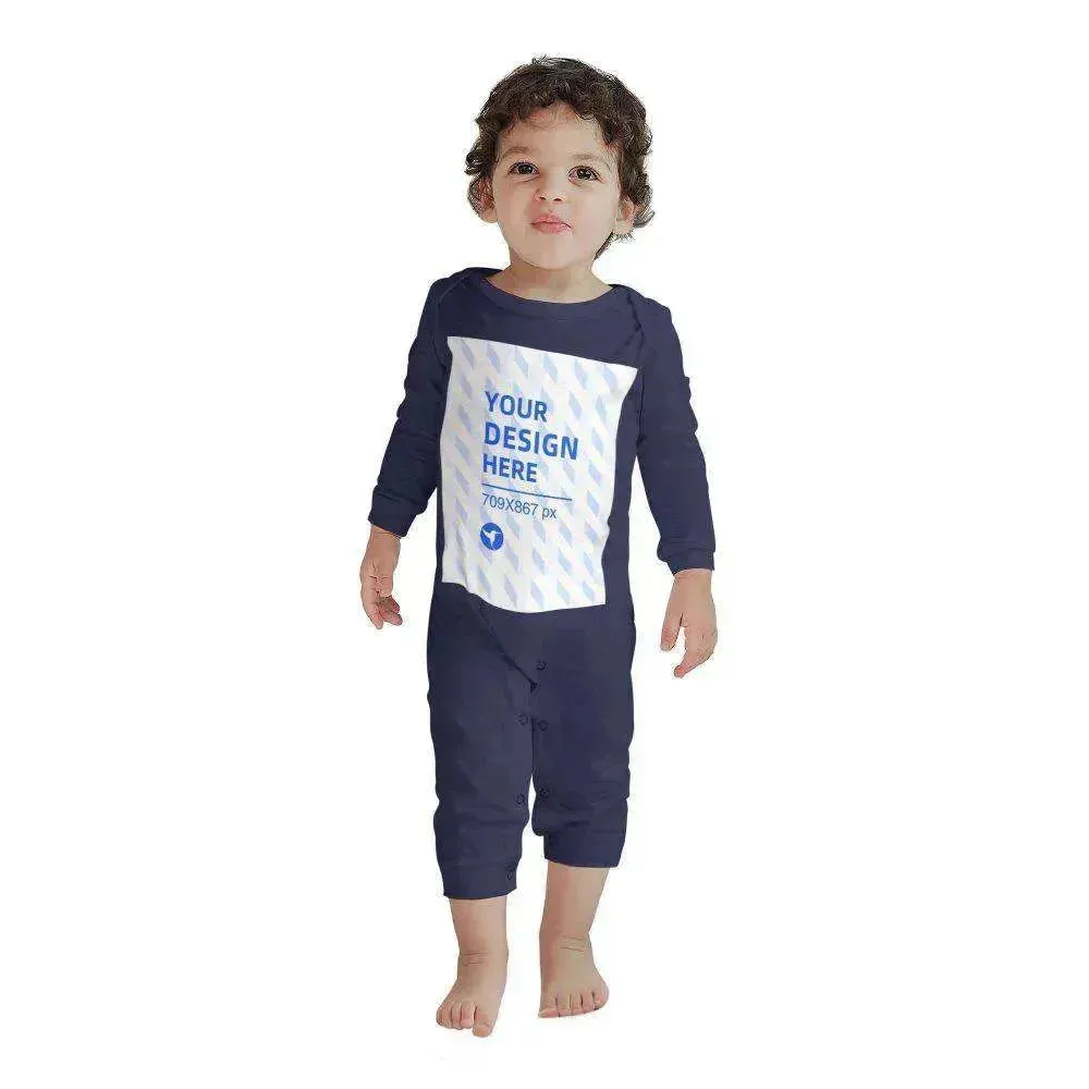 Baby's Comfortable Cotton Long Sleeve One Piece Personalized Wear