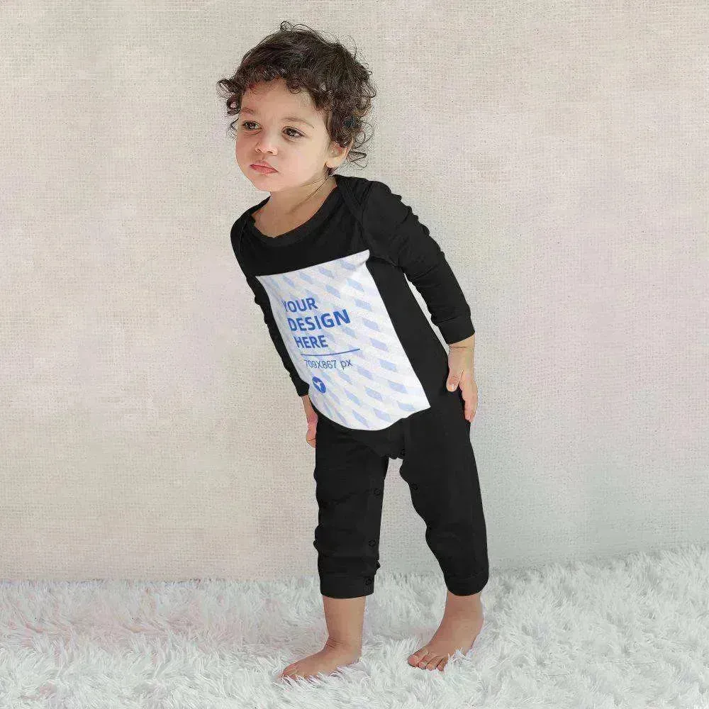 Baby's Comfortable Cotton Long Sleeve One Piece Personalized Wear