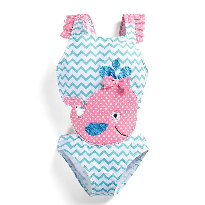 Baby/Toddler Girl's Cartoon Fish Swimwear
