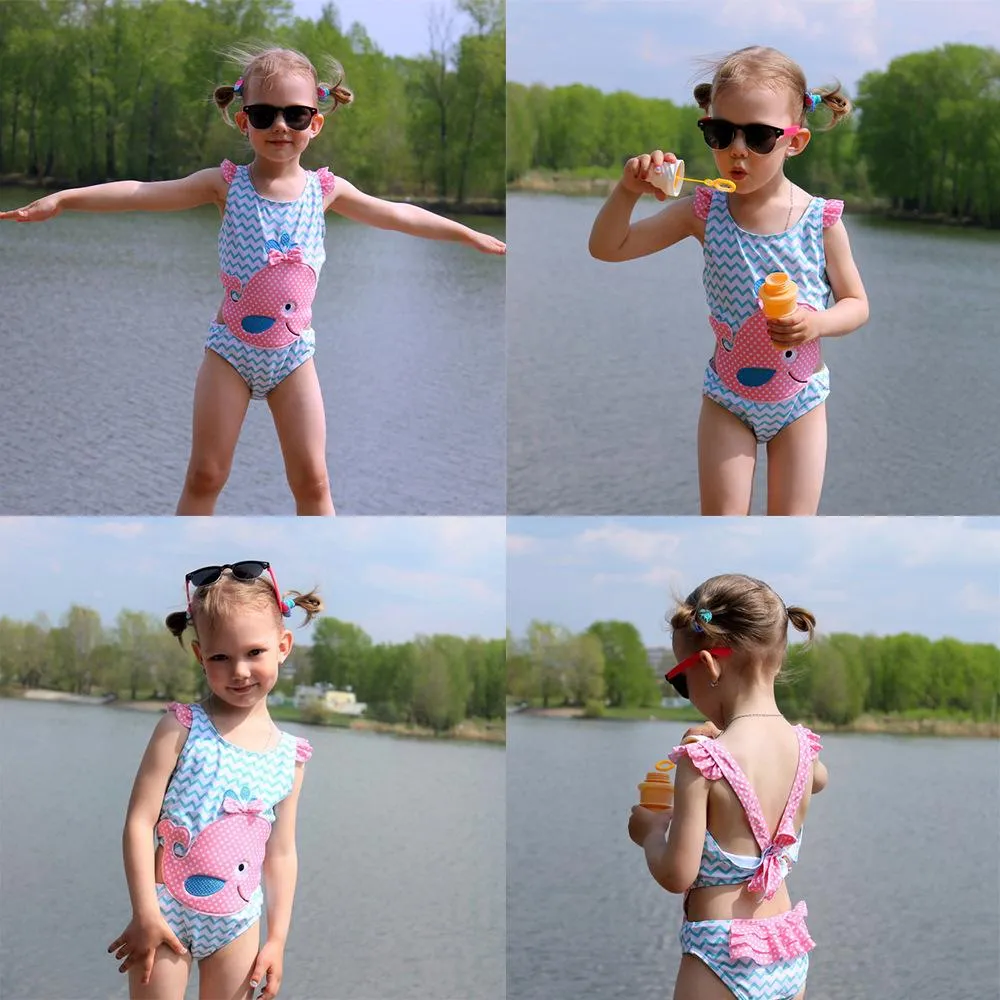 Baby/Toddler Girl's Cartoon Fish Swimwear