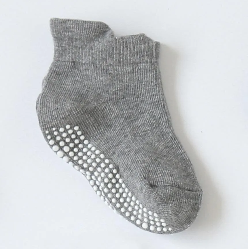 Baby/Toddler Solid Color Anti-skid Socks (3 colors)