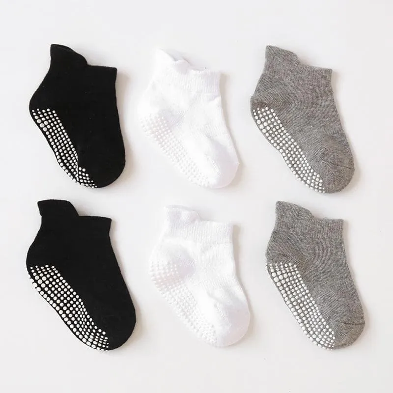 Baby/Toddler Solid Color Anti-skid Socks (3 colors)