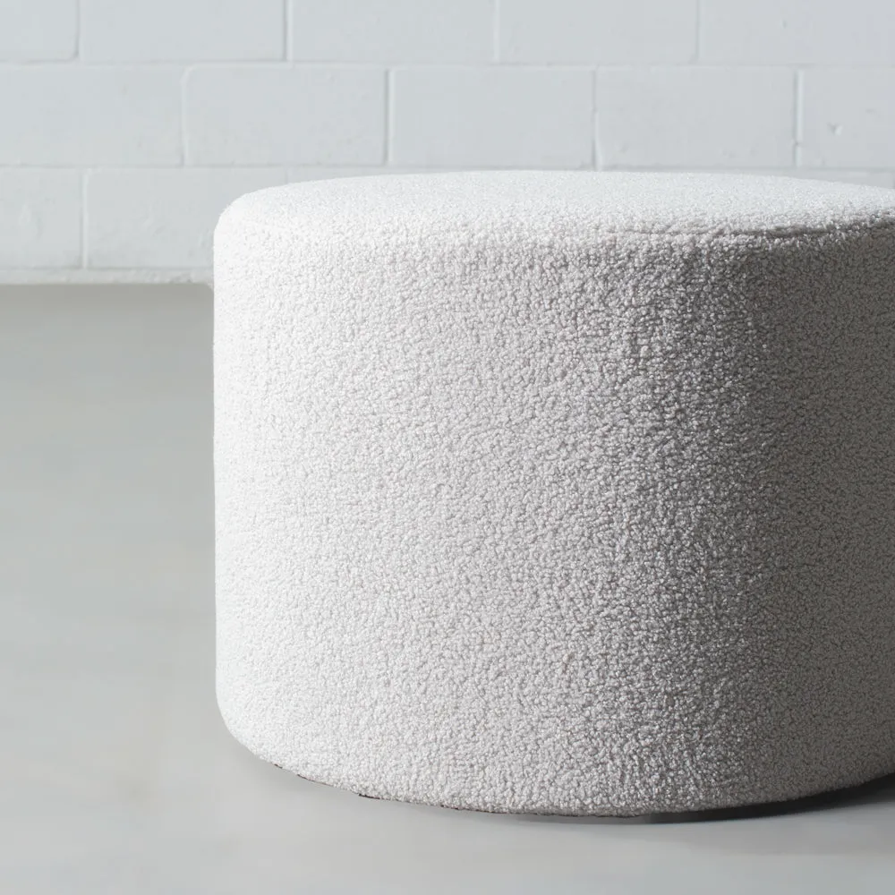 BACIO - Light Grey Fabric Ottoman