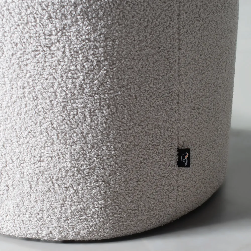 BACIO - Light Grey Fabric Ottoman