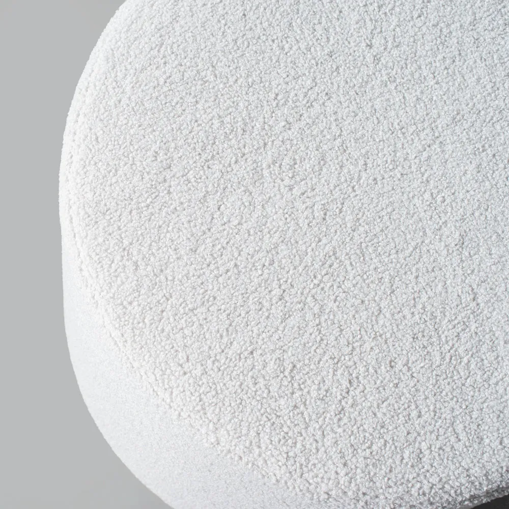 BACIO - Light Grey Fabric Ottoman