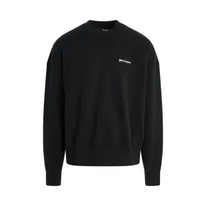 Back Logo Crewneck Sweater in Black/Off White