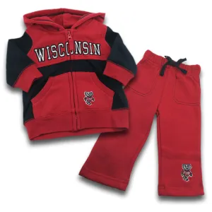 Badgers Baby Color Block Fleece Set