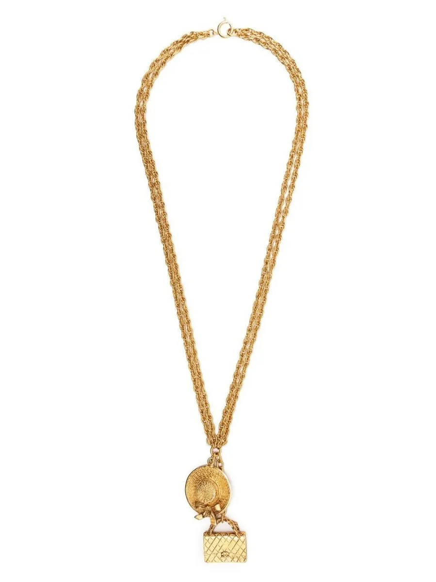 Bag Charm Chain-Link Necklace