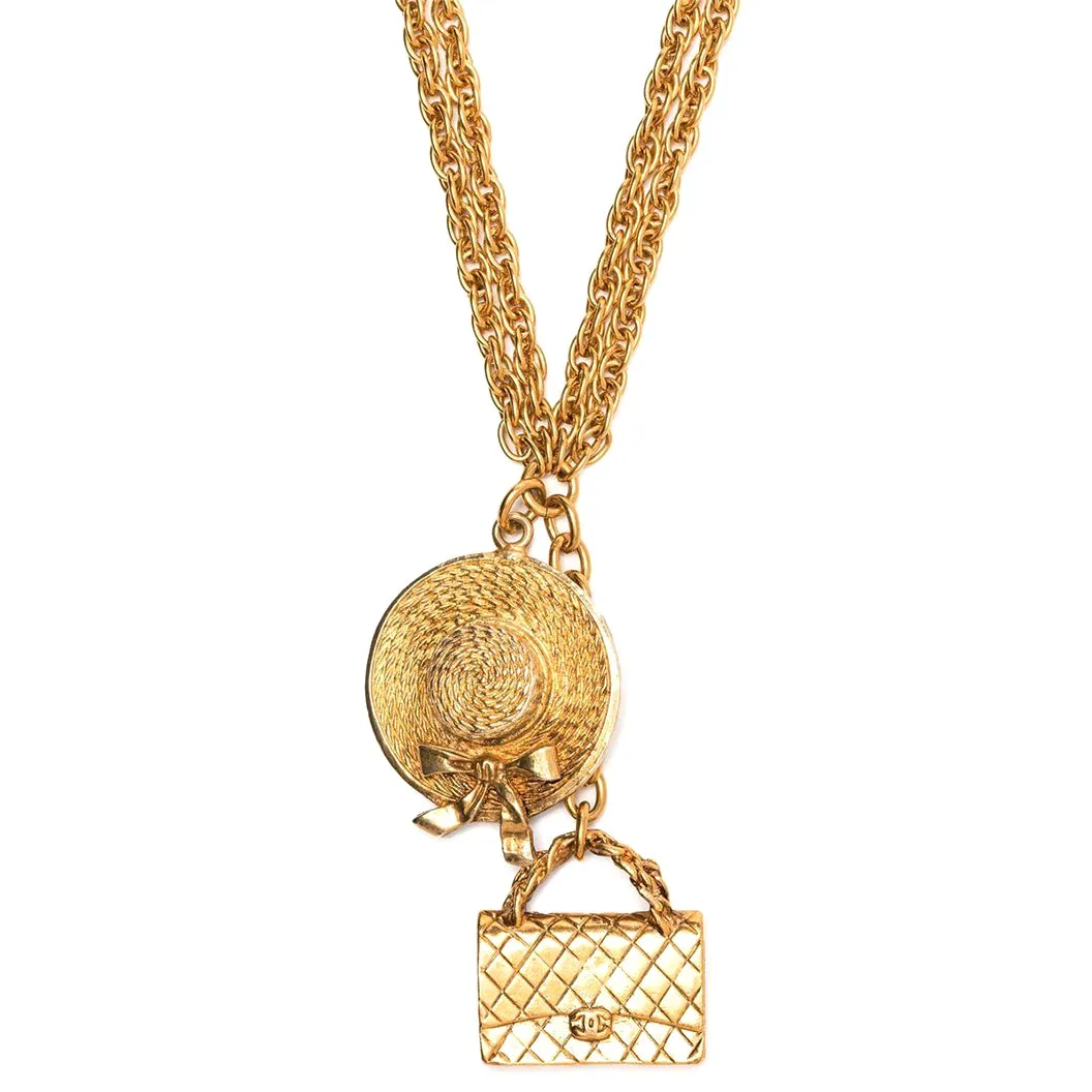 Bag Charm Chain-Link Necklace