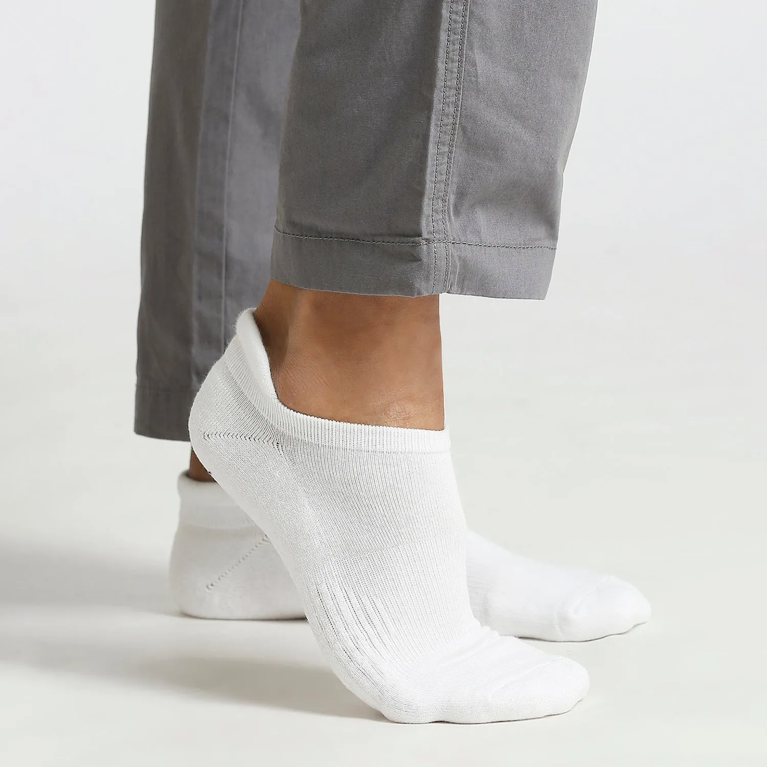 Balenzia Men's Bamboo Grey Low-cuts Socks | Pack of 3