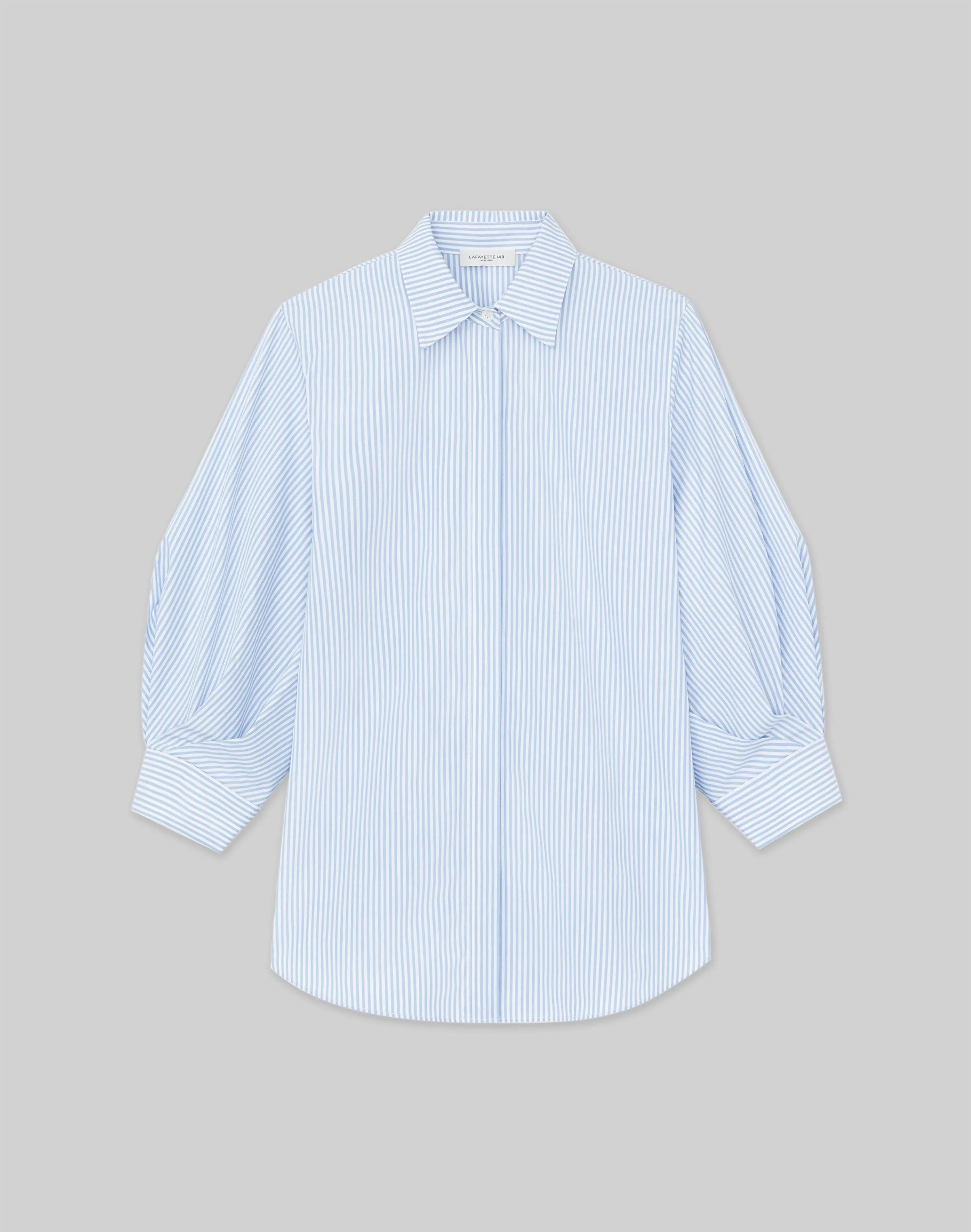 Balloon Sleeve Slim Blouse