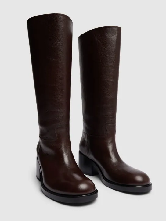 Bally   55mm Peggy leather tall boots 