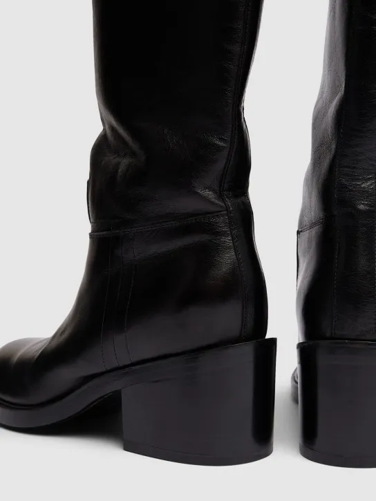 Bally   55mm Peggy leather tall boots 