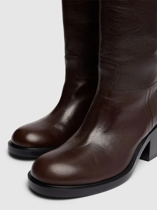 Bally   55mm Peggy leather tall boots 
