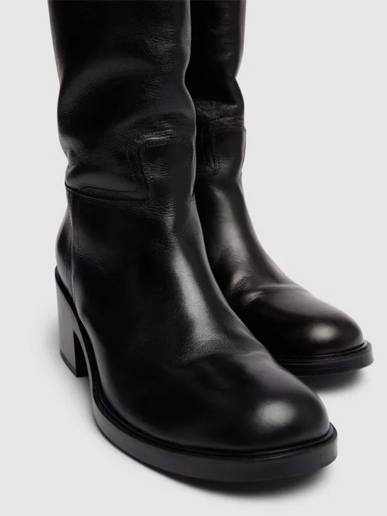 Bally   55mm Peggy leather tall boots 