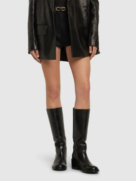 Bally   55mm Peggy leather tall boots 