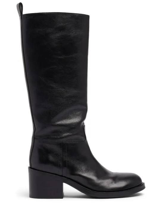 Bally   55mm Peggy leather tall boots 