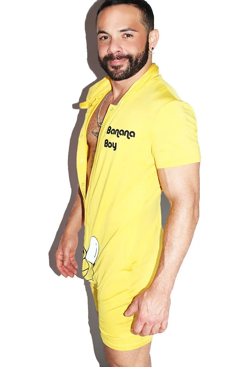 Banana Boy Romper - Yellow