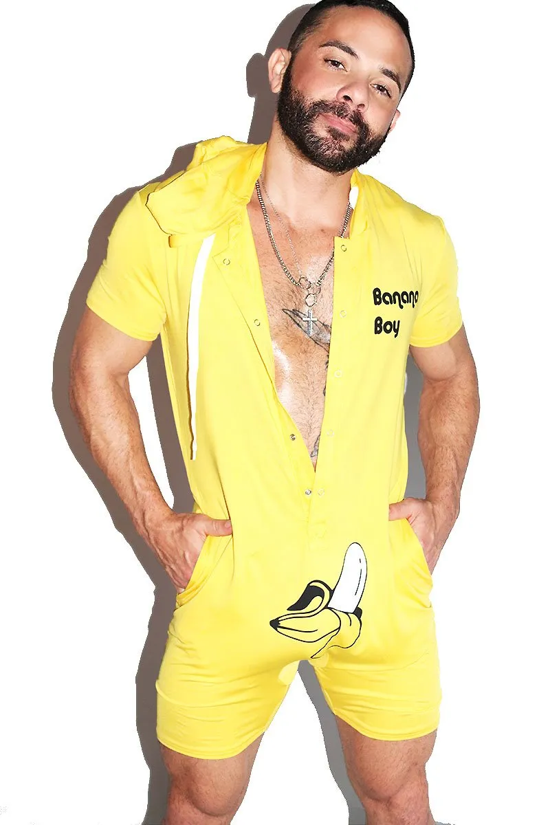 Banana Boy Romper - Yellow