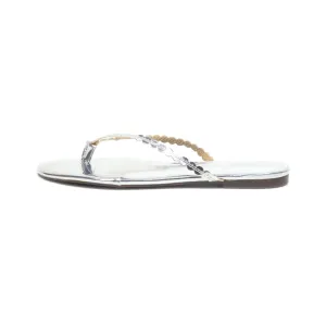 Banana Republic Slippers Leather Silver Colour For Women
