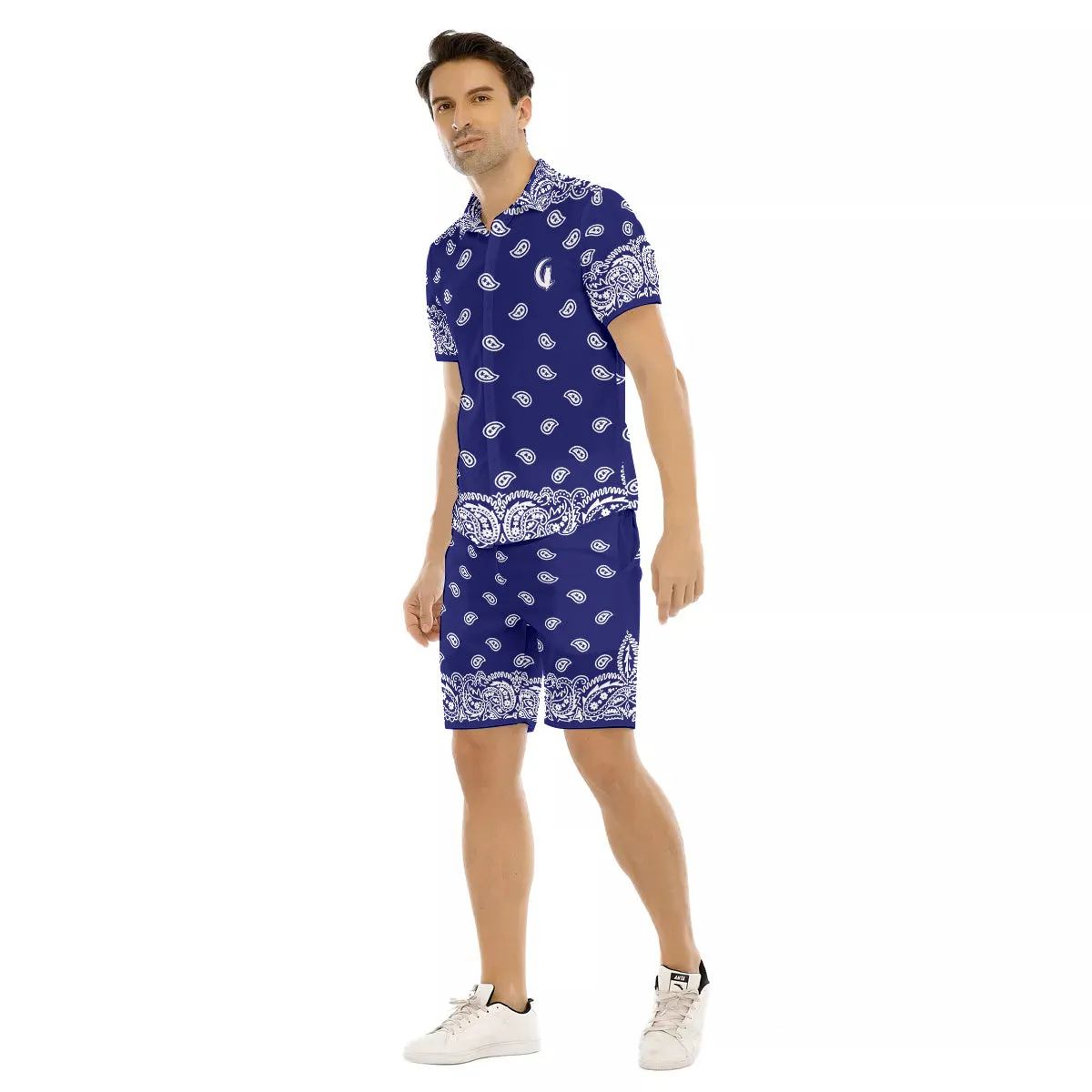 BANDANA FULLY NAVY Men's Short Sleeve Shirt Sets