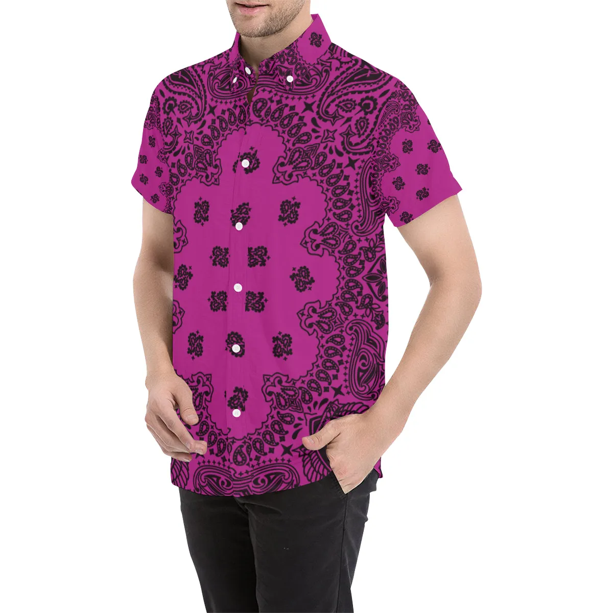 BANDANA GRAPES Men's All Over Print Short Sleeve Shirt