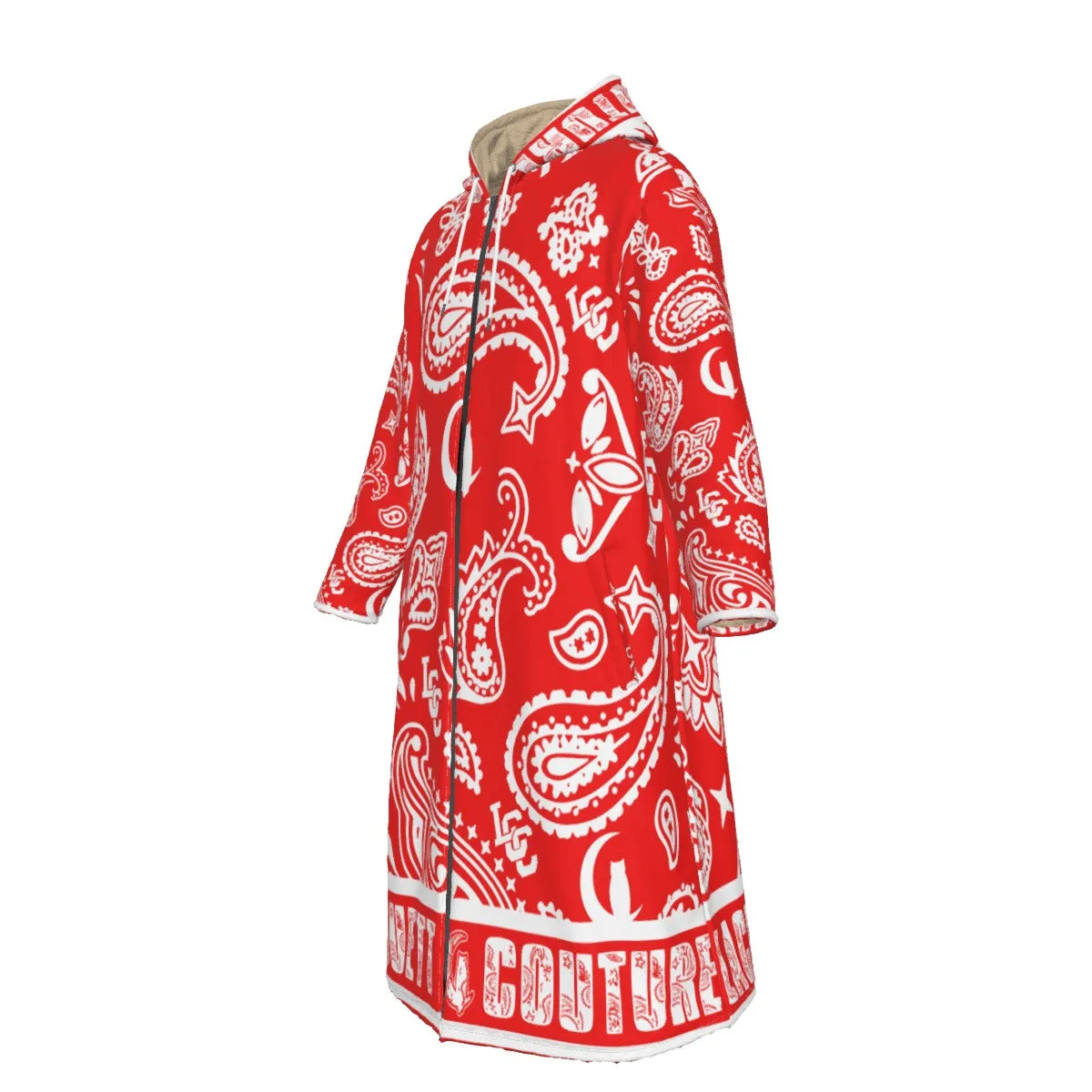 BANDANA PAISLEY Bs'UP Unisex Long Fleece Zip Up Windbreaker