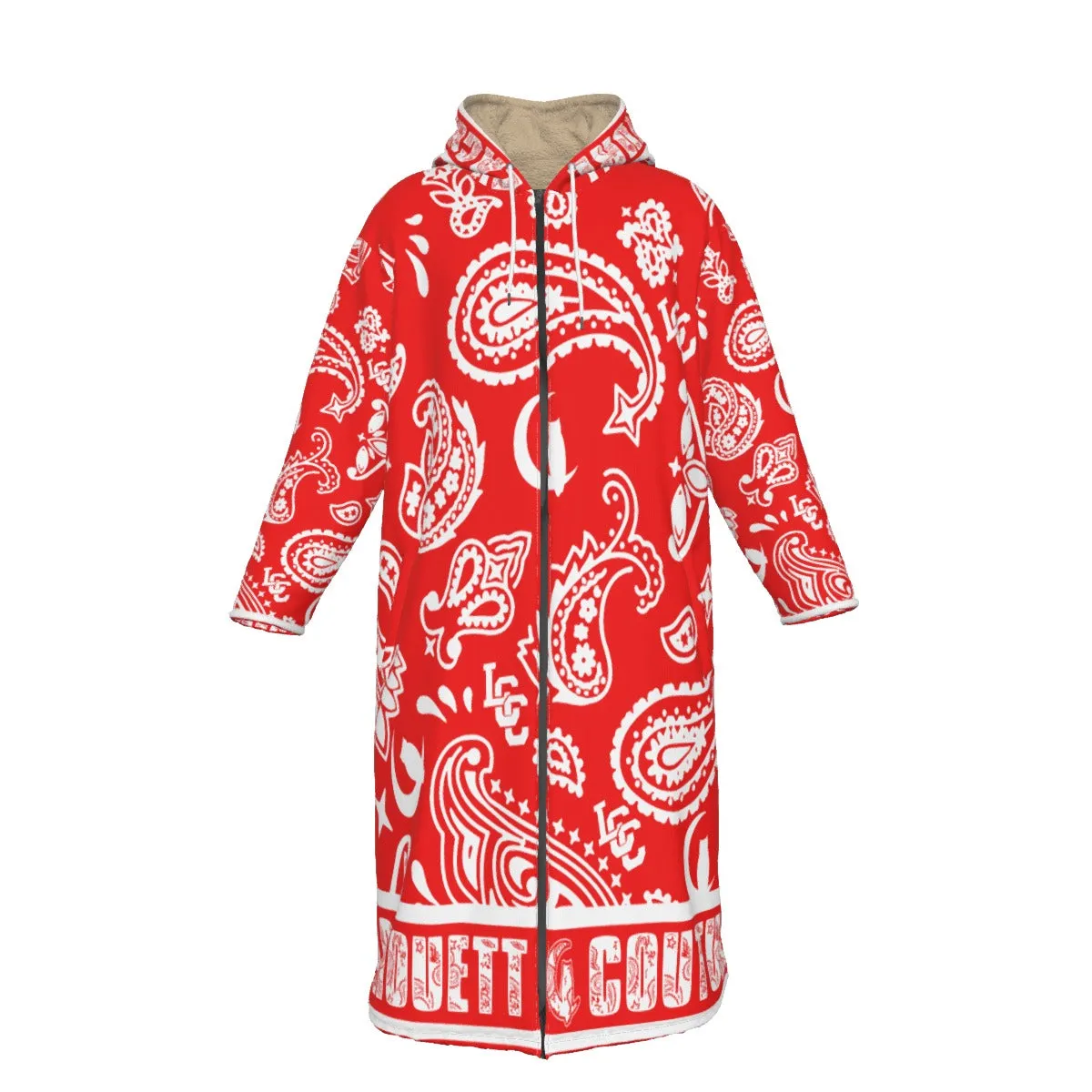 BANDANA PAISLEY Bs'UP Unisex Long Fleece Zip Up Windbreaker