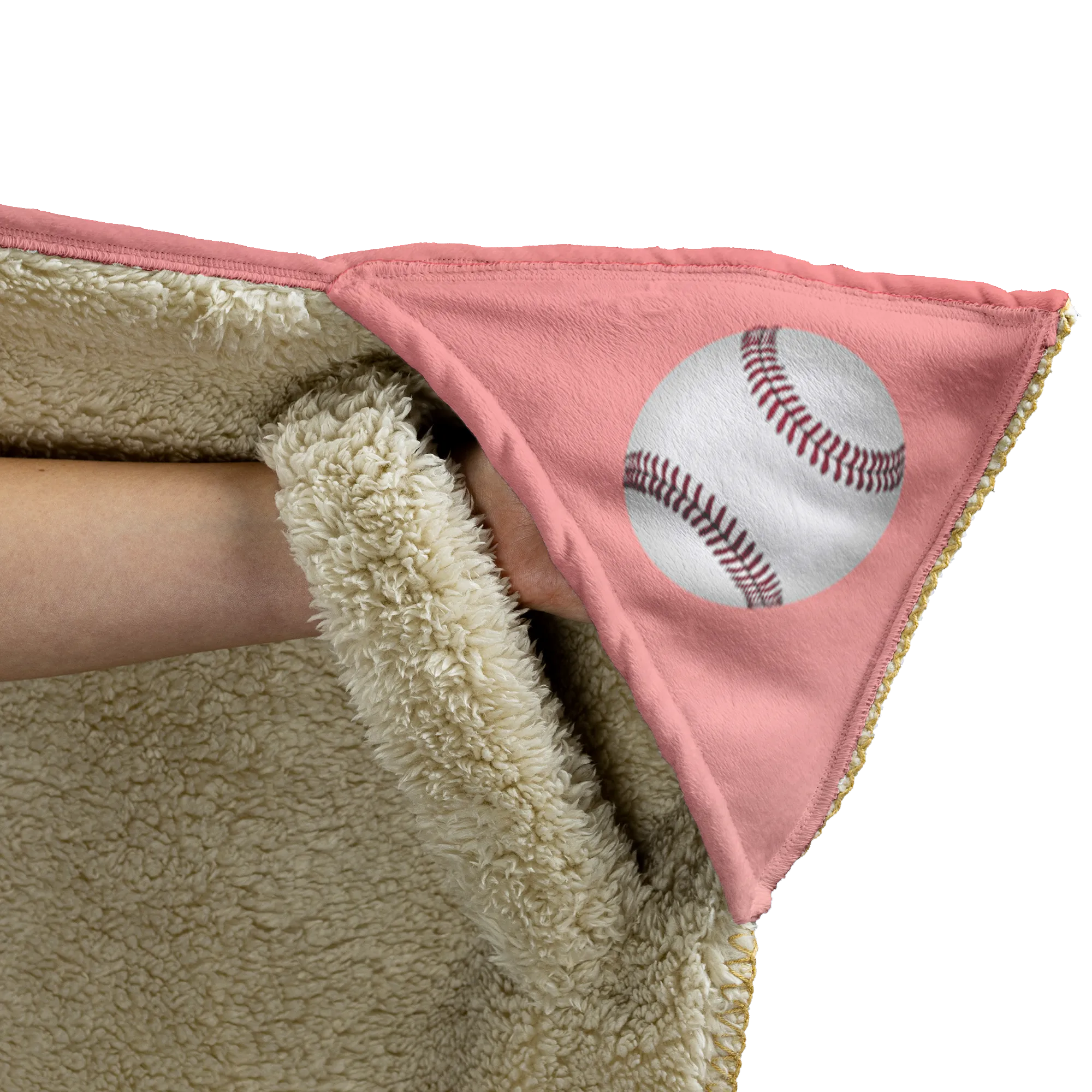 Baseball Mom Hooded Blanket, Red