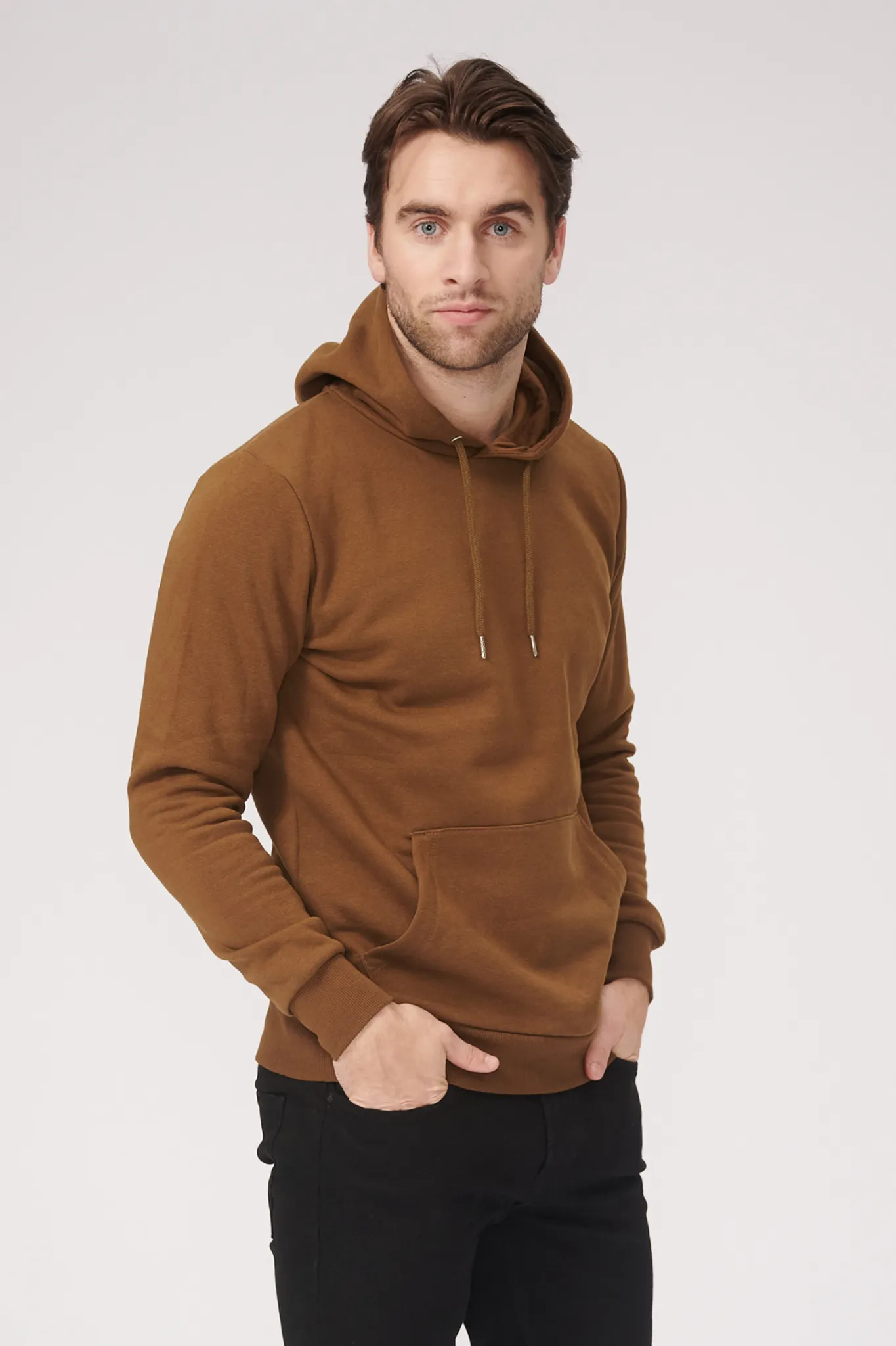 Basic Hoodie Sweat - Brun