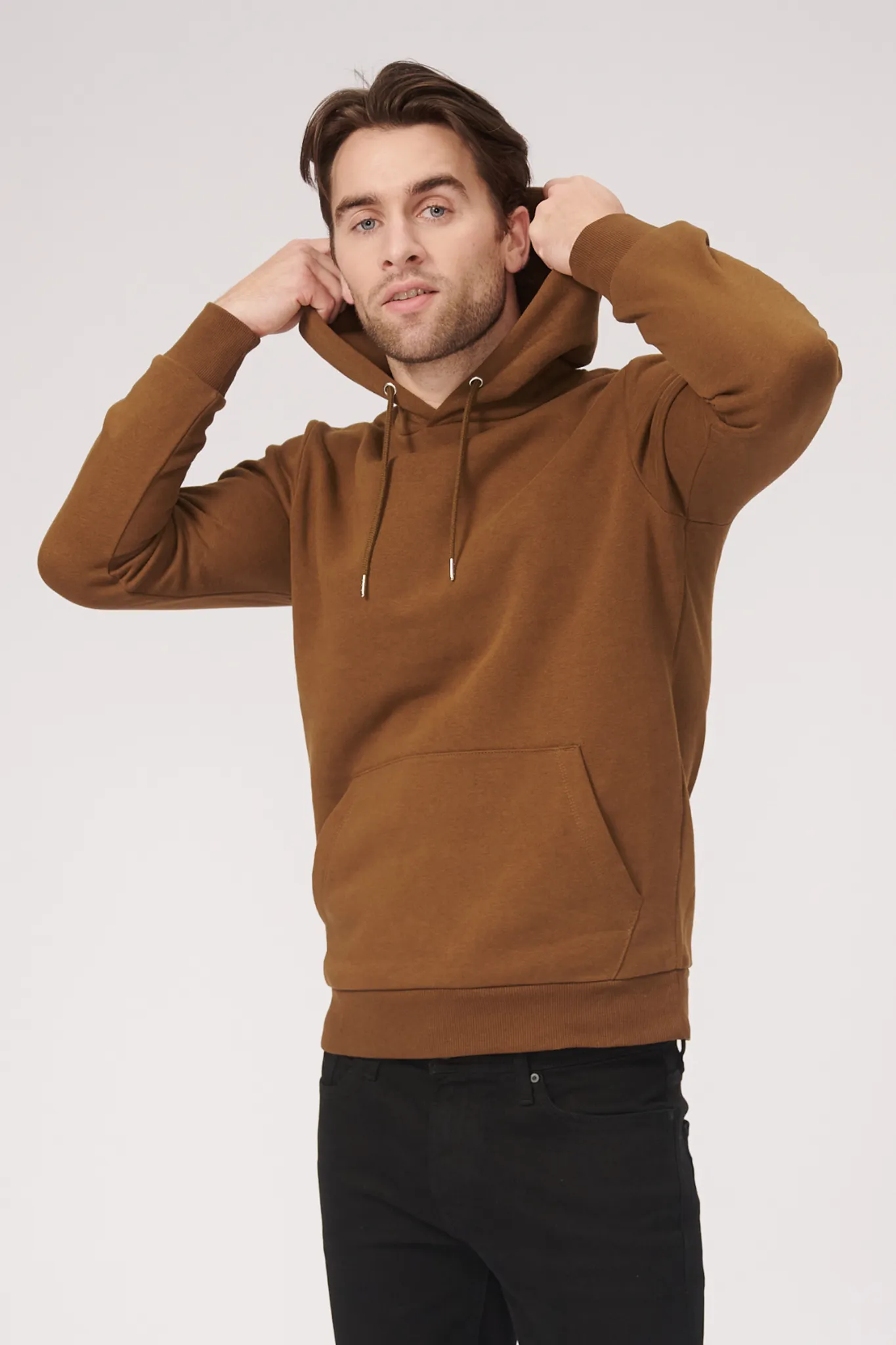 Basic Hoodie Sweat - Brun