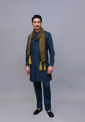 Basic Jamawar Misted Yellow Stole