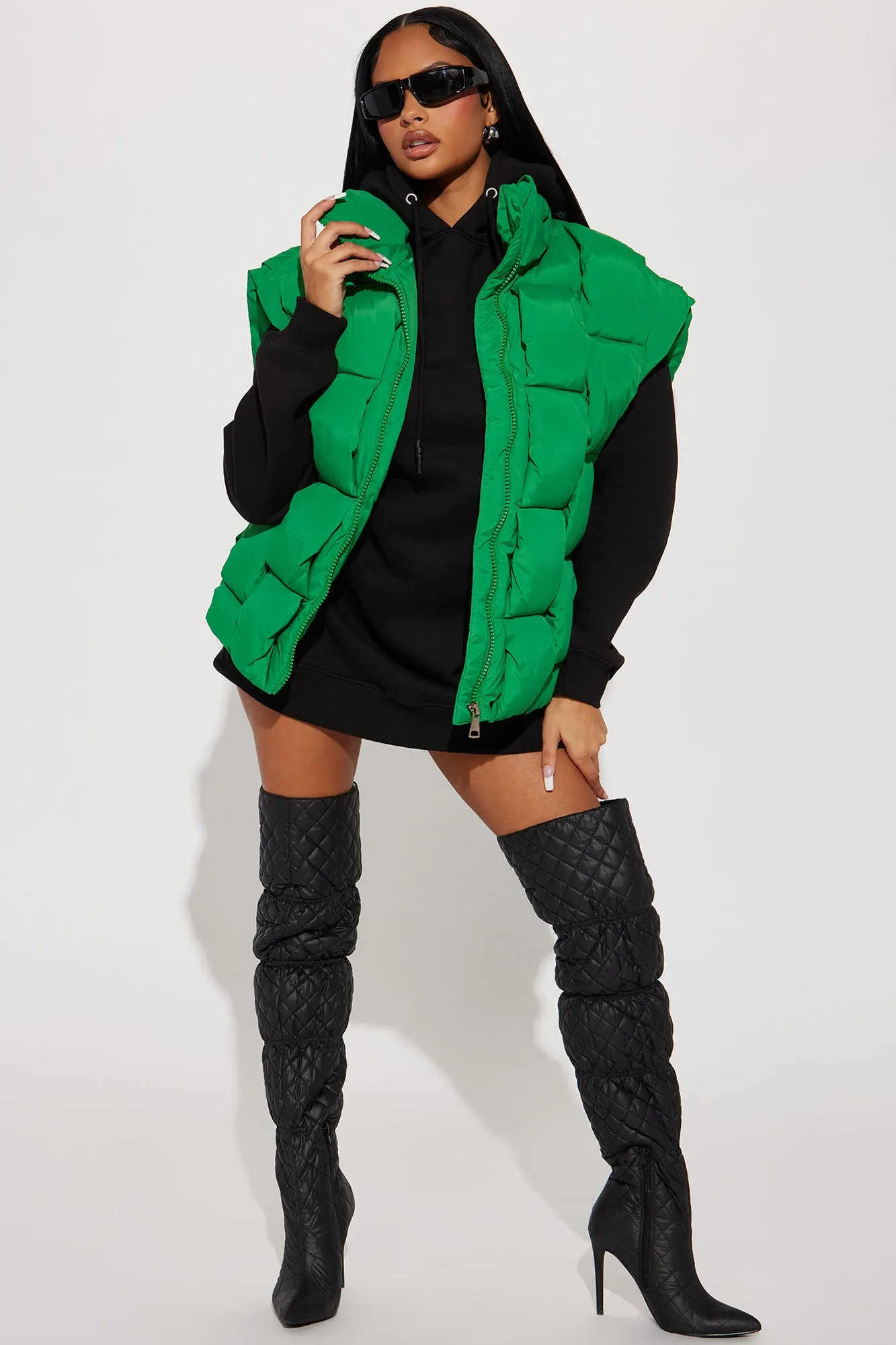 Basket Case Puffer Vest - Green