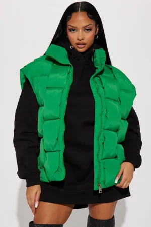 Basket Case Puffer Vest - Green
