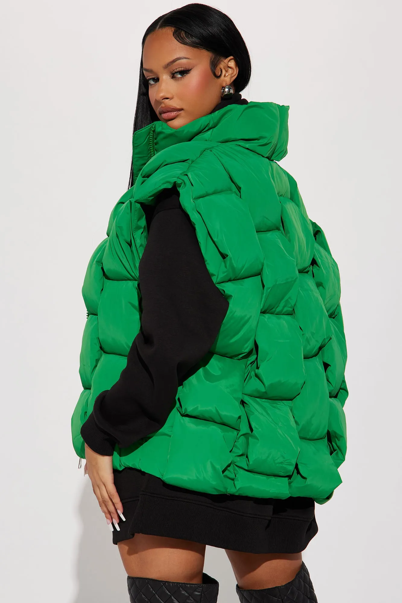 Basket Case Puffer Vest - Green